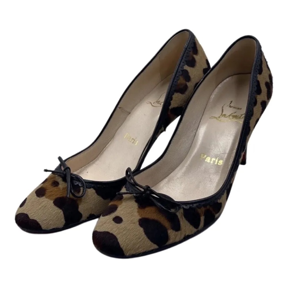 CHRISTIAN LOUBOUTIN Leopard Print Simple Pumps Heels US 6.5 / EU 36.5